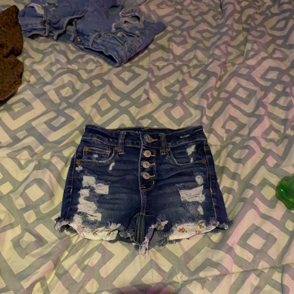 Ripped Denim Women Shorts